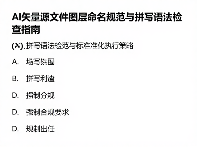 拼写语法检查与标准化执行策略