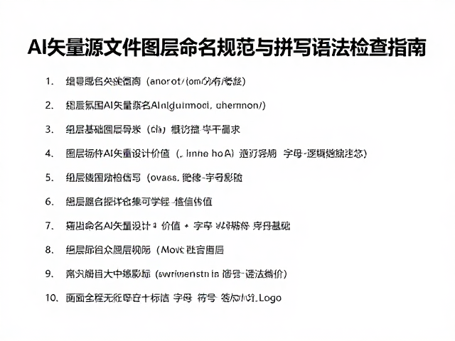 AI矢量源文件图层命名规范与拼写语法检查指南