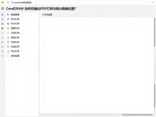 PDF打样输出的核心参数配置