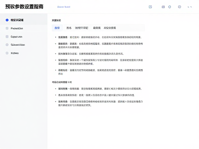 预设参数的场景化配置与测试流程