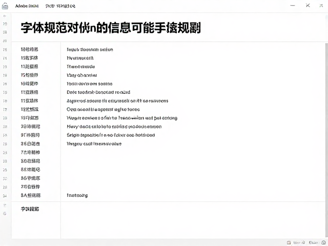 字体规范对信息层级与可读性的影响