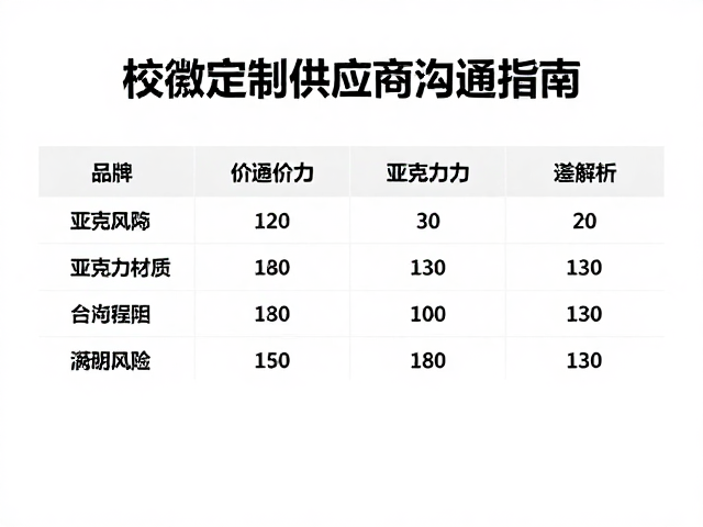 校徽定制供应商沟通指南，亚克力材质工艺与价格解析