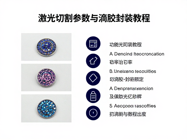 闪粉徽章激光切割参数与滴胶封装教程，高清图文详解