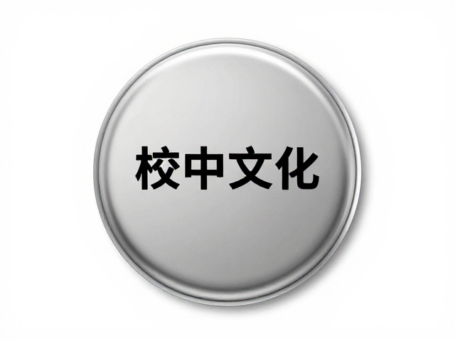 校徽定制，极简文字设计搭配磁吸扣，简约大气更吸睛