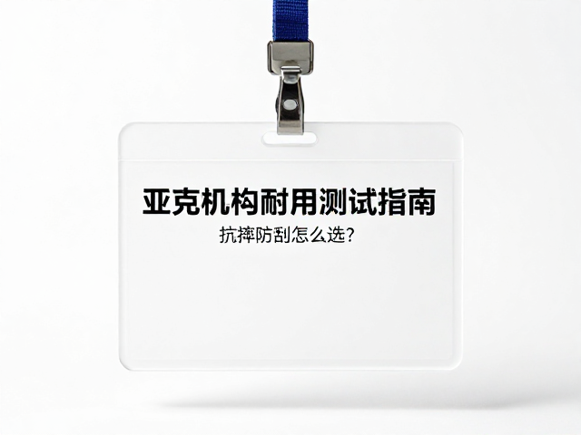 学校机构亚克力胸牌耐用测试指南，抗摔防刮怎么选？