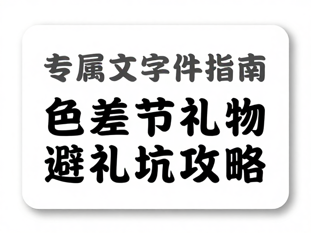 专属文字挂件色差控制指南，定制节日礼物避坑攻略
