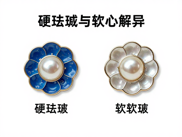 珐琅徽章定制，珍珠钉工艺解析，硬珐琅与软珐琅区别全攻略