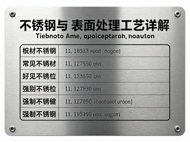 不锈钢标牌规格参数与表面处理工艺详解，助您精准选型