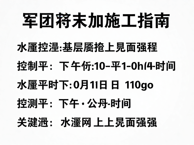 军团标志施工指南，控制水量时间防翘边