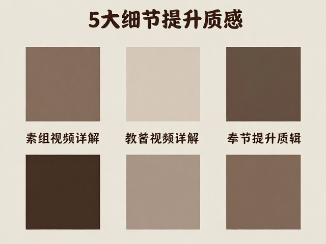 素组搭配教程，书籍视频详解，5大细节提升质感