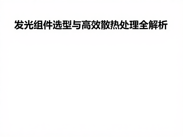 模型展会参展指南，发光组件选型与高效散热处理全解析