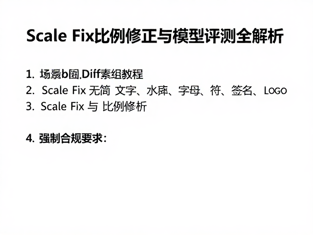 Stable Diff素组教程,Scale Fix比例修正与模型评测全解析