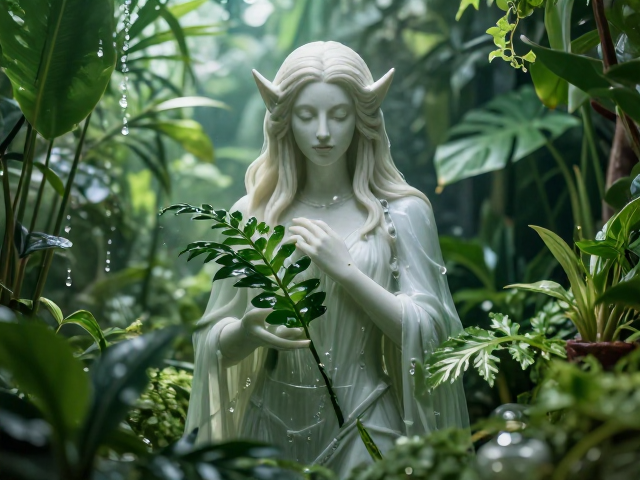 Instagram风避光养护,水星魔女模型下的植物保鲜指南