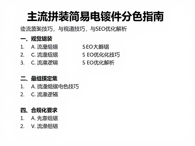 主流拼装简易电镀件分色指南，高流量组装技巧与SEO优化解析