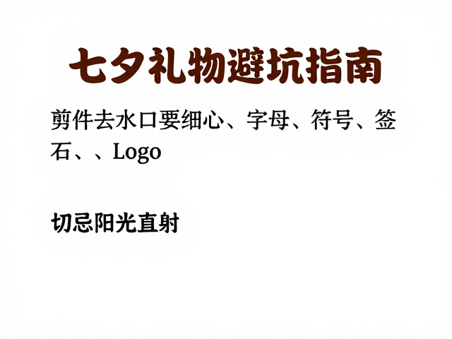 七夕礼物避坑指南，剪件去水口要细心，切忌阳光直射