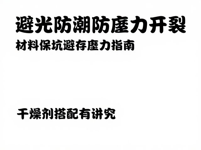 避光防潮防应力开裂，材料保存避坑指南，干燥剂搭配有讲究