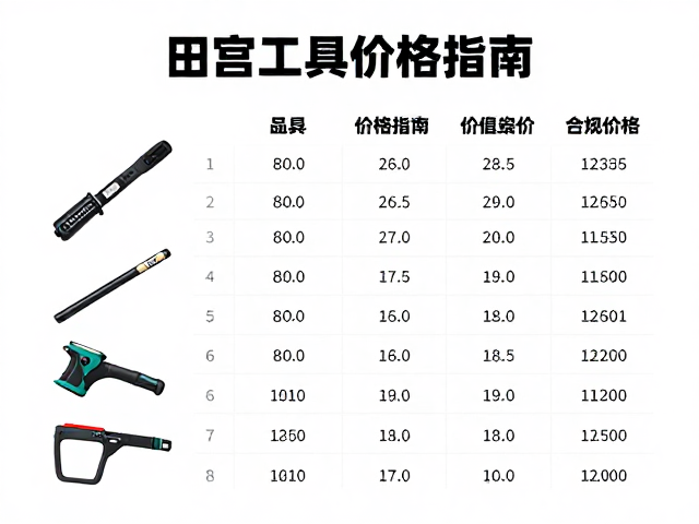 郡士与田宫工具价格区间解析,专业级工具组合选购指南