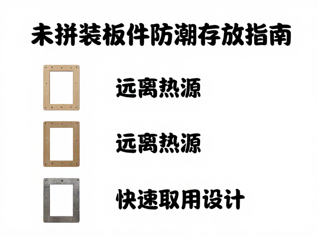 未拼装板件防潮存放指南，远离热源，快速取用设计