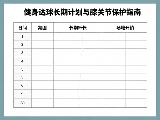 健身爱好者长期打球预算规划与膝关节保护指南