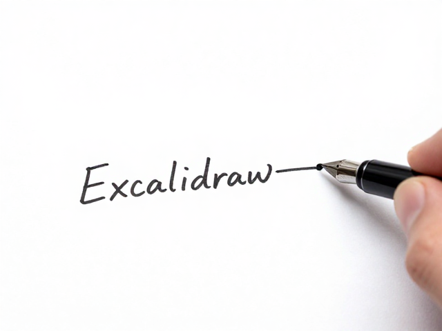 Excalidraw简易版,钢笔锚点编辑与文本绕排技巧