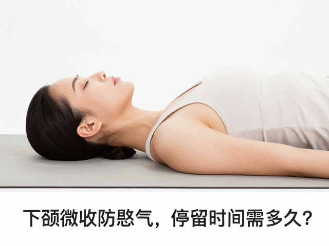 瑜伽躺卧放松体式讲解，下颌微收防憋气，停留时间需多久？