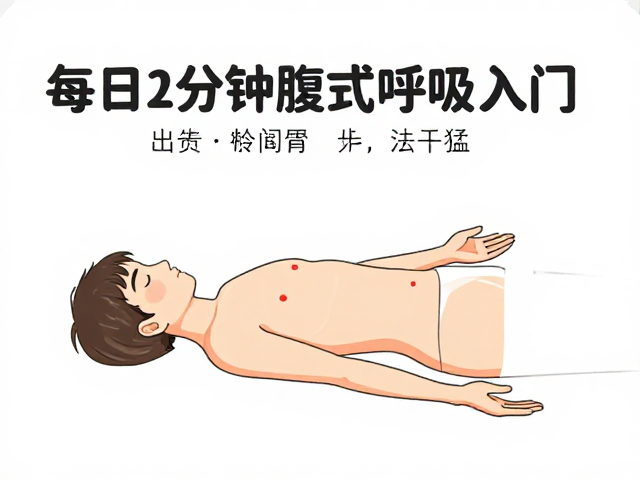 每日五分钟腹式呼吸入门，避免用力过猛，轻松掌握基础呼吸法