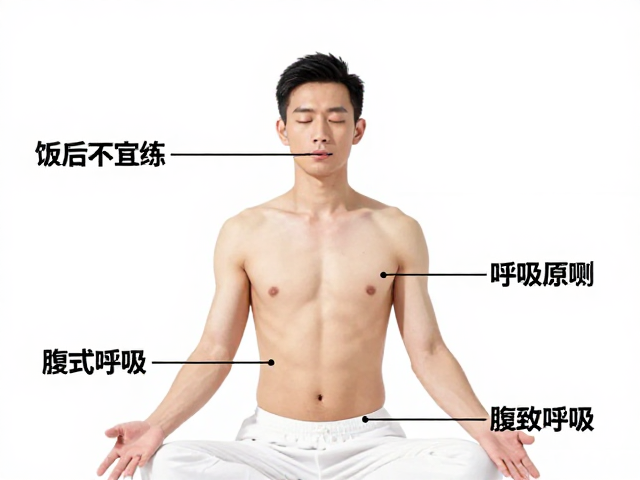腹式呼吸教程，饭后不宜练，体式前必做呼吸准备