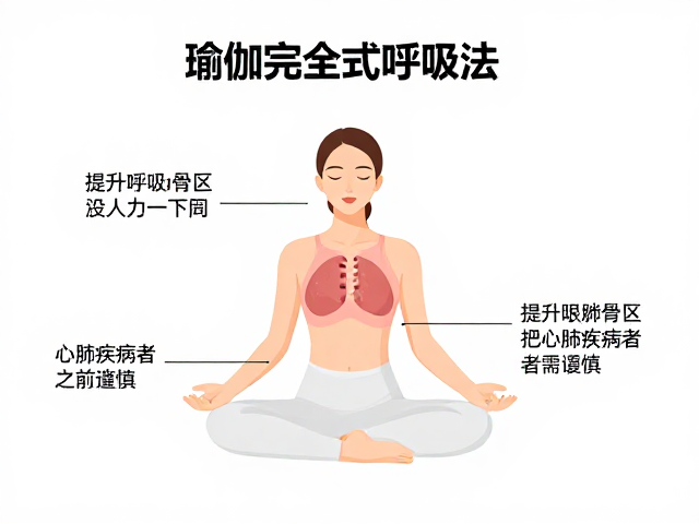 瑜伽完全式呼吸教学，提升锁骨区，心肺疾病者需谨慎