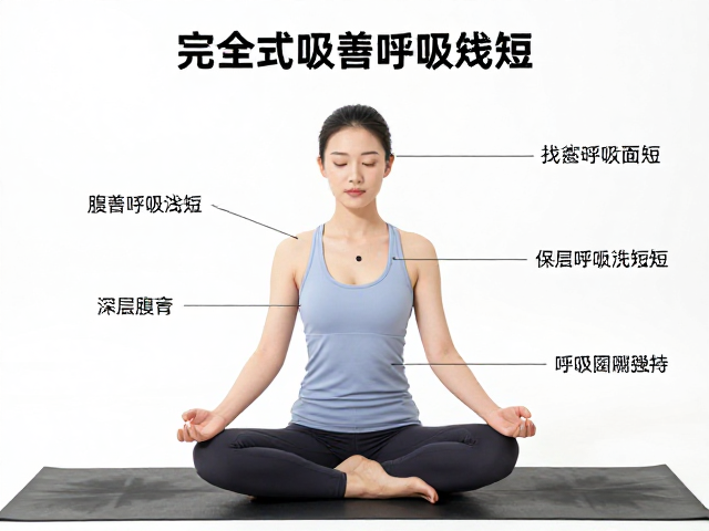 瑜伽完全式呼吸教学，腹式呼吸改善呼吸浅短，深层换气技巧