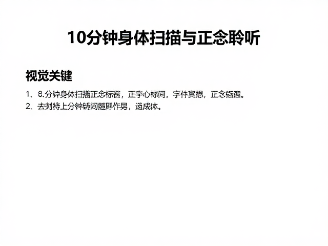 10分钟身体扫描与正念聆听，完整正念冥想练习指南