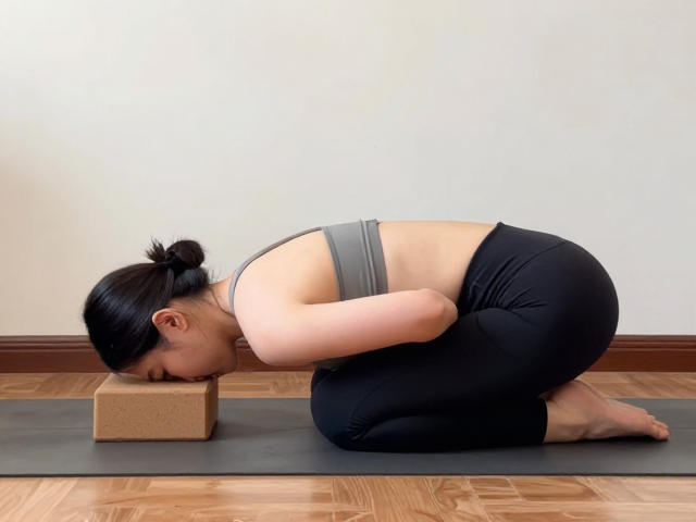 腰背酸痛瑜伽修复，蝗虫式，瑜伽砖，居家缓解脊柱疲劳