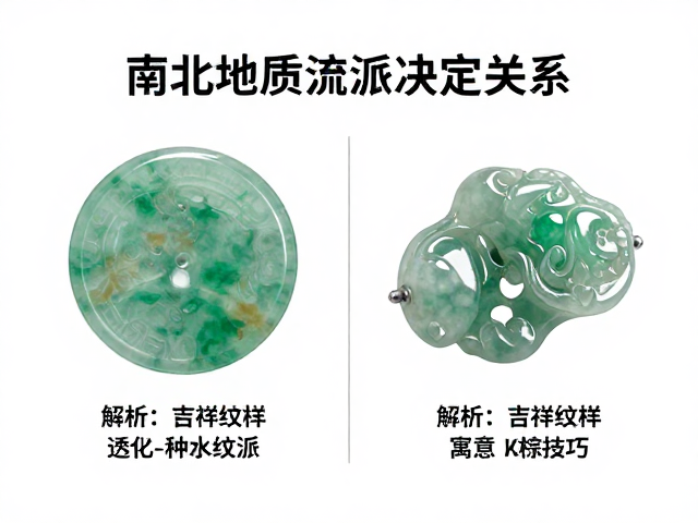 翡翠看材质质地,对比南北地域流派差异,解析吉祥纹样寓意与选购技巧