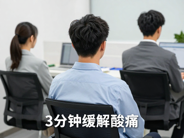 久坐通勤党必看,椅子肩颈拉伸序列,3分钟缓解酸痛