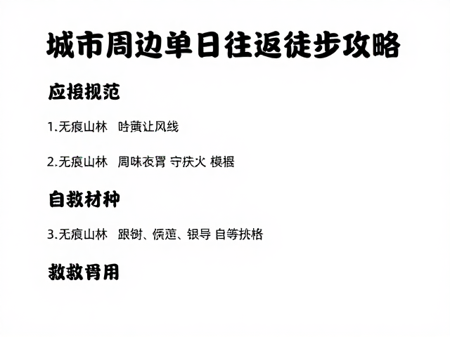 环保规范与应急处理:无痕山林与自救常识