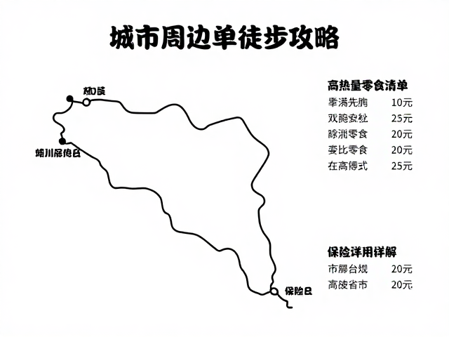 城市周边单日徒步攻略,高热量零食清单与保险费用详解