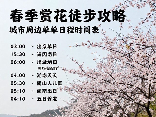 单日行程时间表与节奏控制