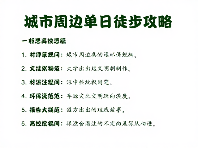 环保规范与文明出行准则