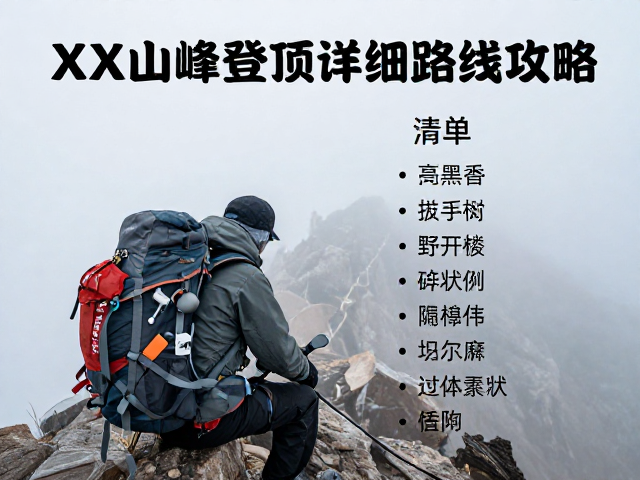 大风低温预警!XX山峰登顶详细路线攻略,登山包清单