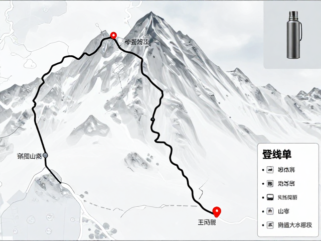 山峰登顶详细路线攻略,离线地图,保温水壶必备清单