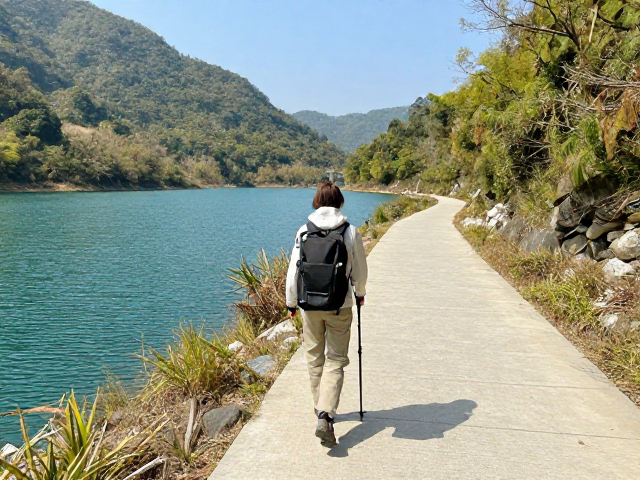 湖畔河谷沿步道轻松穿越的路线规划