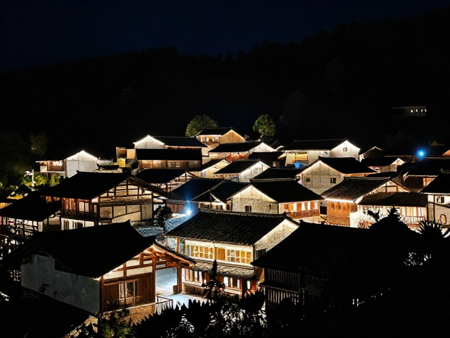 夜探古村落的光影叙事