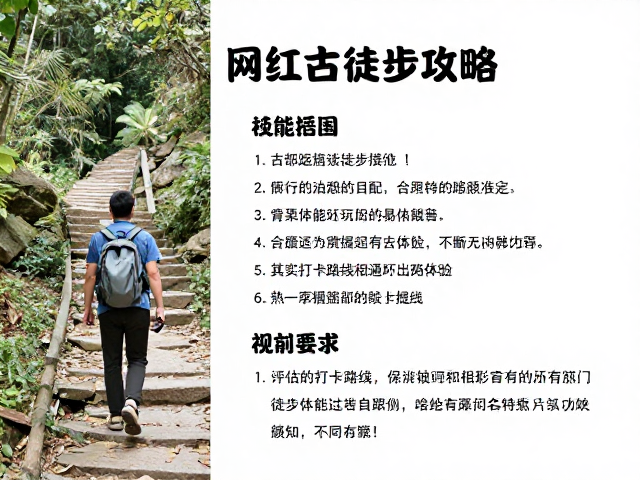 网红古道徒步攻略,评估自身体能,解锁热门打卡路线