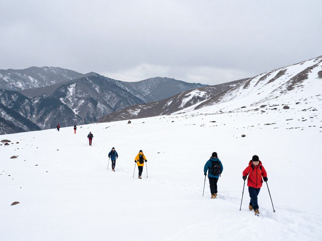 西南地区高山草甸穿越:四川四姑娘山大峰外围雪线