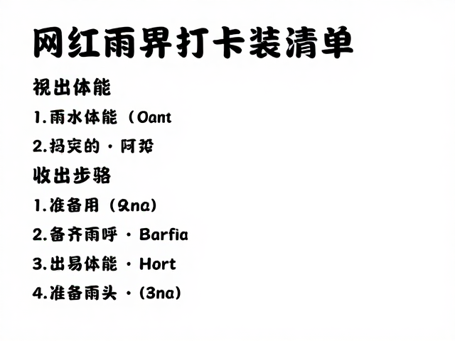 雨具准备与装备检查清单