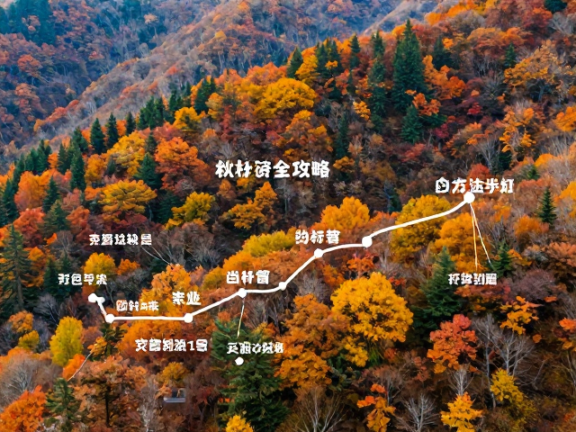 秋季彩林徒步全攻略,营地选址与完整行程规划方案