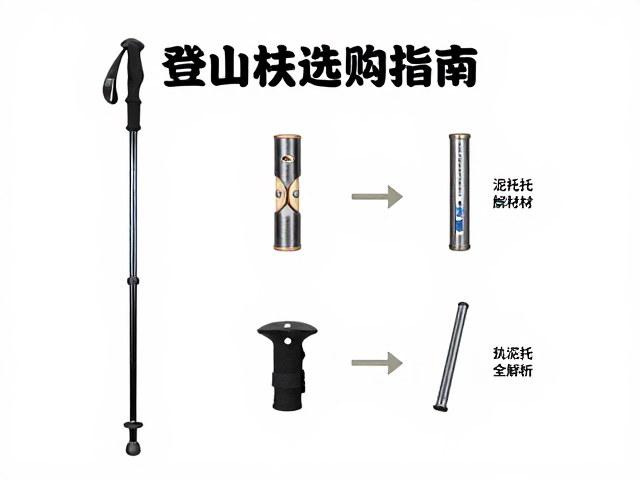 登山杖选购指南,下坡加长技巧与泥托避坑全解析