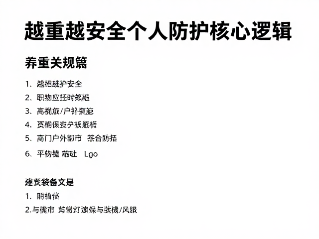 核心防护装备的选择逻辑