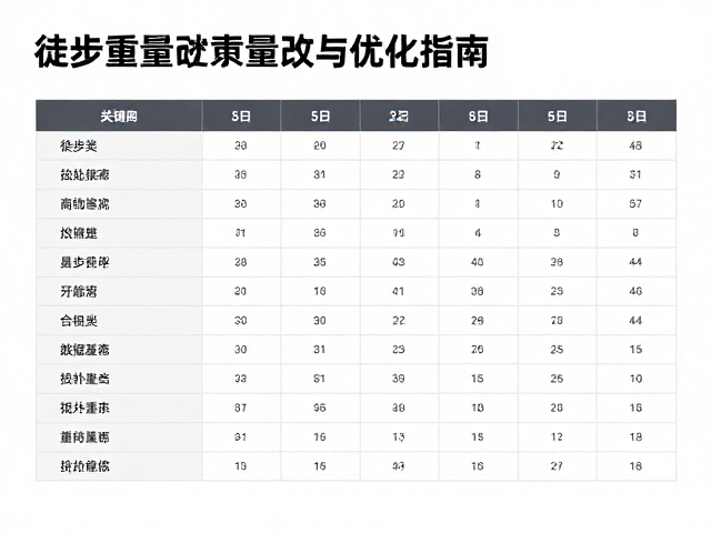基础重量统计:建立精确的数据基准