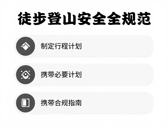 徒步登山安全规范:制定行程计划与携带必要药品指南