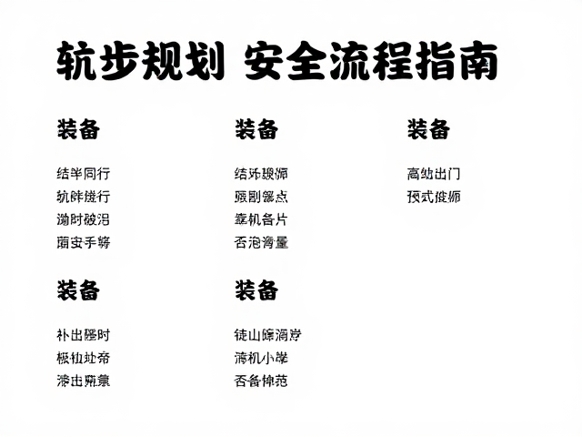 徒步登山安全规范，结伴同行，轨迹规划全流程指南